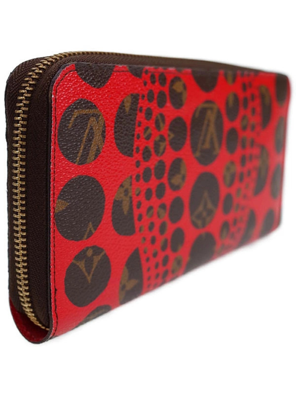 Louis Vuitton Pumpkin Dot Long Monogram Zippy Wallet Brown